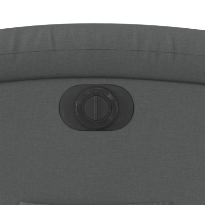 Електрически изправящ реклайнер стол, тъмносив, текстил