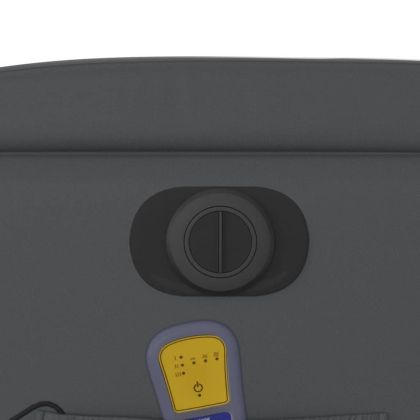 Електрически изправящ масажен реклайнер стол, сив, еко кожа