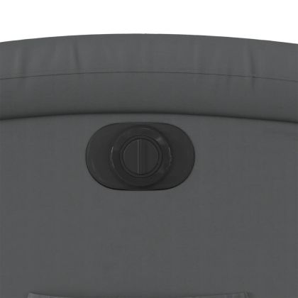 Електрически изправящ реклайнер стол, сив, изкуствена кожа