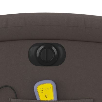 Електрически изправящ масажен реклайнер стол, тъмнокафяв