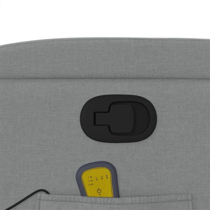 Изправящ масажен реклайнер стол, светлосив, текстил