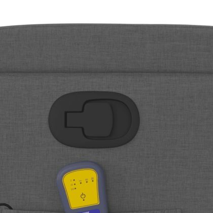 Изправящ масажен реклайнер стол,тъмносив, текстил