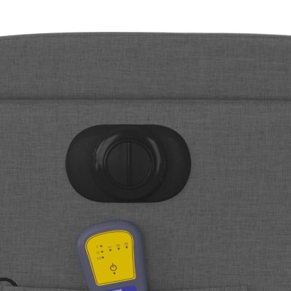 Електрически изправящ масажен реклайнер стол тъмносив текстил