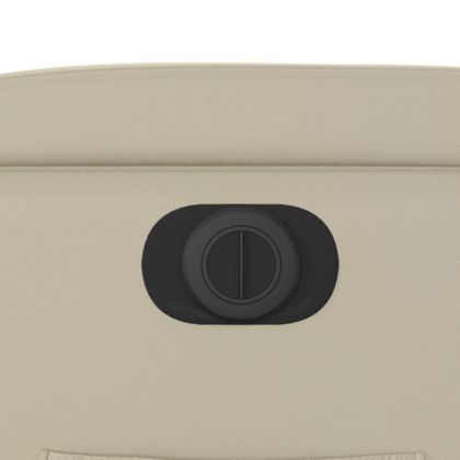 Електрически изправящ реклайнер стол, кремав, изкуствена кожа