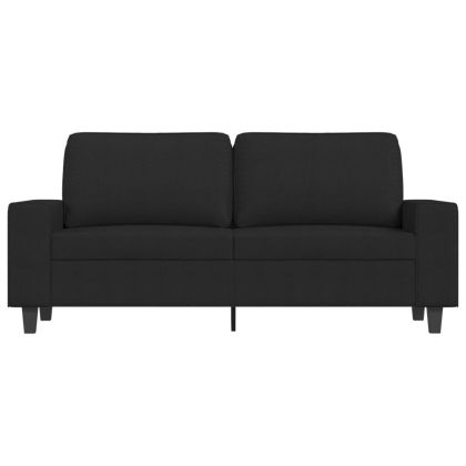 2-местен диван, черен, 140 см, текстил