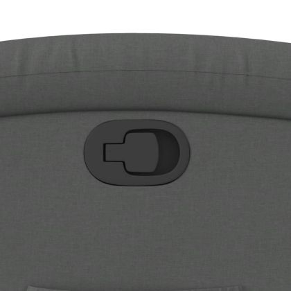 Изправящ реклайнер стол, тъмносив, текстил