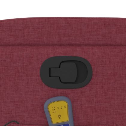 Масажен изправящ наклоняем стол, виненочервен, текстил