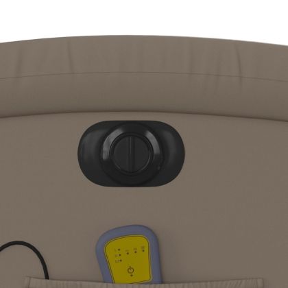 Електрически изправящ масажен реклайнер, капучино, еко кожа