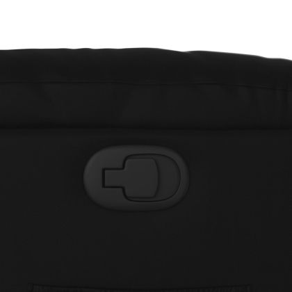 Изправящ реклайнер стол, черен, изкуствена кожа