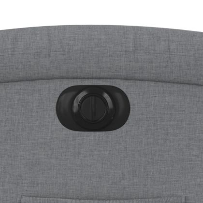 Електрически изправящ реклайнер стол, светлосив, текстил