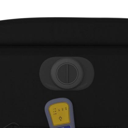 Електрически изправящ масажен реклайнер стол, черен, еко кожа