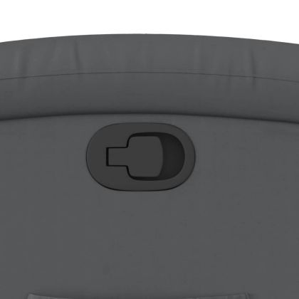 Изправящ масажен реклайнер стол, сива, изкуствена кожа