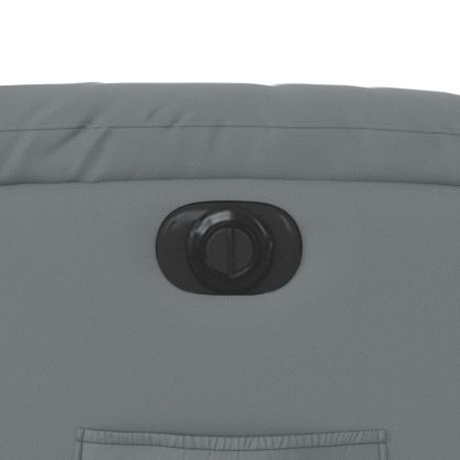 Електрически изправящ реклайнер стол, сив, изкуствена кожа