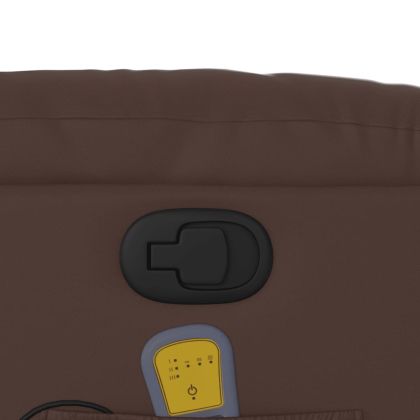 Масажен наклоняем стол, кафяв, изкуствена кожа