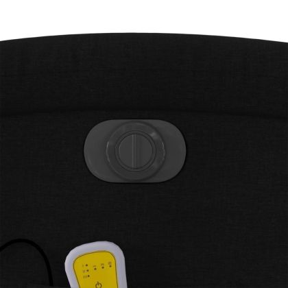 Електрически изправящ масажен реклайнер стол черен текстил