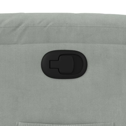 Изправящ реклайнер стол, светлосив, кадифе