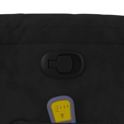 Изправящ масажен наклоняем стол, черен, микрофибърен текстил