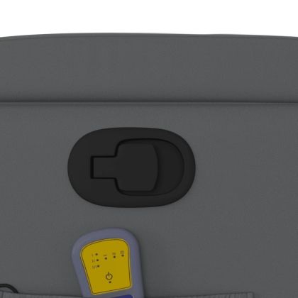 Изправящ масажен реклайнер стол, сива, изкуствена кожа