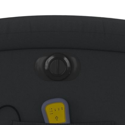 Електрически изправящ масажен реклайнер, черен, естествена кожа