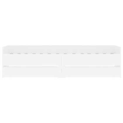 Рамка за легло, с чекмеджета, без матрак, бяла, 100x200 см