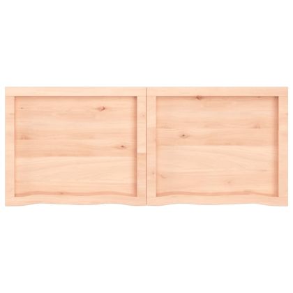 Плот за маса, 120x50x(2-6) см, необработен масивен дъб