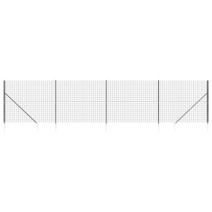 Ограда от телена мрежа с шипове, антрацит, 2,2x10 м