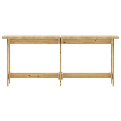 Градински трапезен комплект от 3 части, импрегниран бор