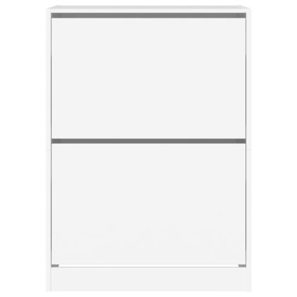 Шкаф за обувки с 4 флип чекмеджета бял 80x42x108 см