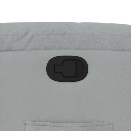 Изправящ реклайнер стол, светлосив, текстил