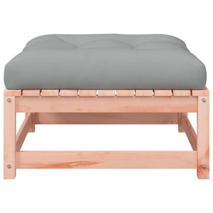 Градински табуретки с възглавници, 2 бр, дугласко дърво масив