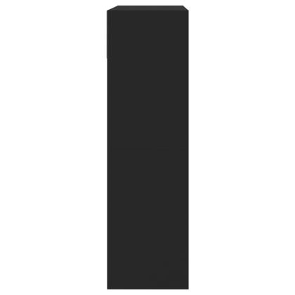 Шкаф за обувки с 2 флип чекмеджета черен 80x34x116 см