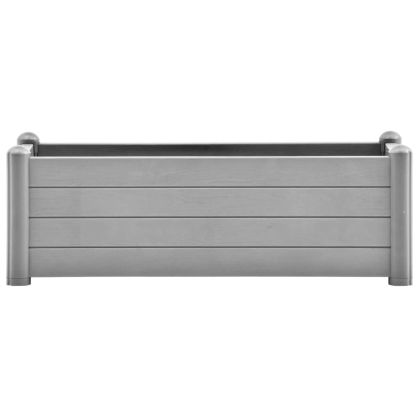 Градинска висока леха, PP, сив камък, 100x43x35 см