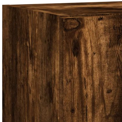 ТВ стенни модули с LED, 5 части, опушен дъб, инженерно дърво