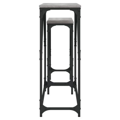 Стифиращи конзолни маси, 2 бр, сив сонома, инженерно дърво