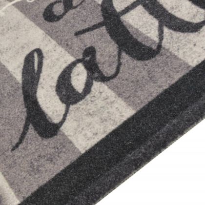 Кухненско килимче, миещо, Coffee, черно, 45x150 см, кадифе