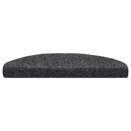 Изтривалки за стълби, самозалепващи се, 10 бр., 65x21x4 см, тъмносиви, полукръгли, големи