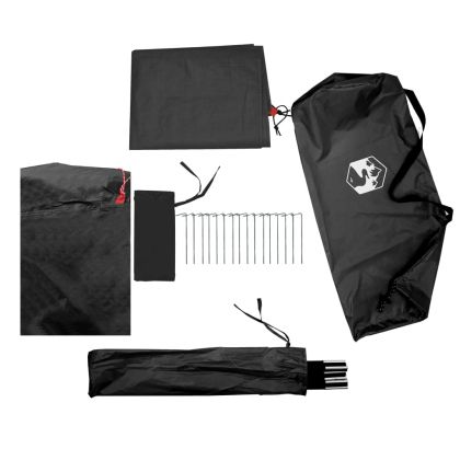 Къмпинг палатка тунелна 2 души бял затъмняващ плат водоустойчив