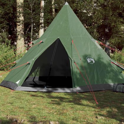 Къмпинг палатка типи, 4-местна, зелена, водоустойчива