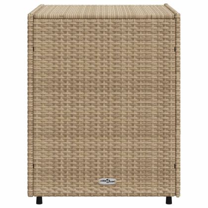 Градински шкаф за съхранение бежов 55x59x69 см полиратан