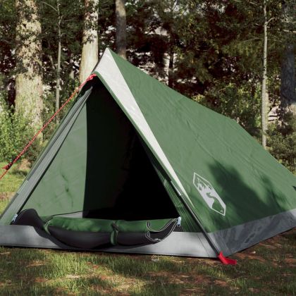 Къмпинг палатка за 2 души, зелена, водоустойчива