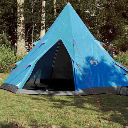 Къмпинг палатка типи, 4-местна, синя, водоустойчива