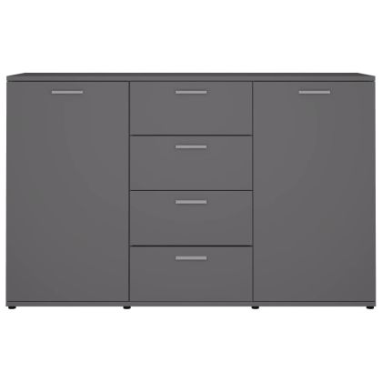 Бюфет, сив, 120x35,5x75 см, инженерно дърво