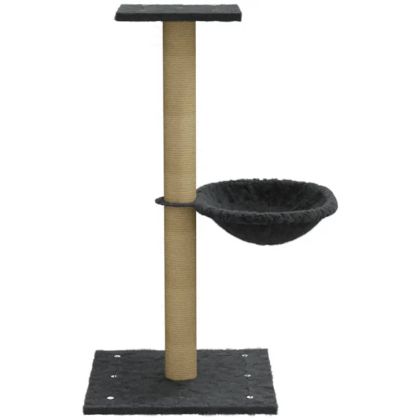 Котешко дърво със сизален стълб за драскане, тъмносиво, 74 см