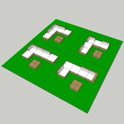 Градински комплект с възглавници, 6 части, кафяв полиратан