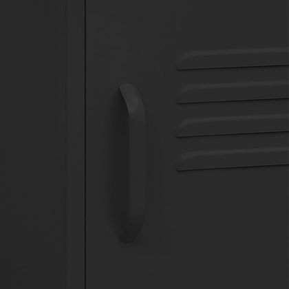 Нощни шкафчета, 2 бр, черни, 35х35х51 см, стомана