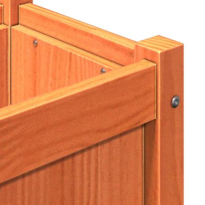 Градински сандъци, 2 бр, с крака, восъчнокафяв, бор масив