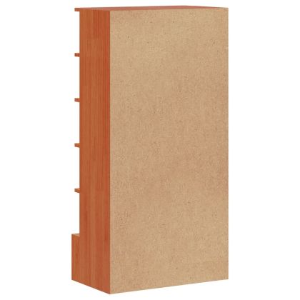 Шкаф за обувки, восъчнокафяв, 52x30x104 см, бор масив