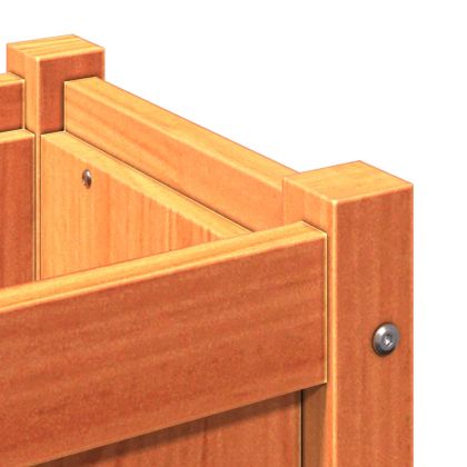 Градински сандък, восъчнокафяв, 31x31x31 см, борово дърво масив