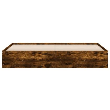 Рамка за легло с чекмедже опушен дъб 180x200 см инженерно дърво