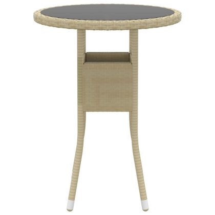 Градински лаундж комплект 5 части, полиратан, бежов